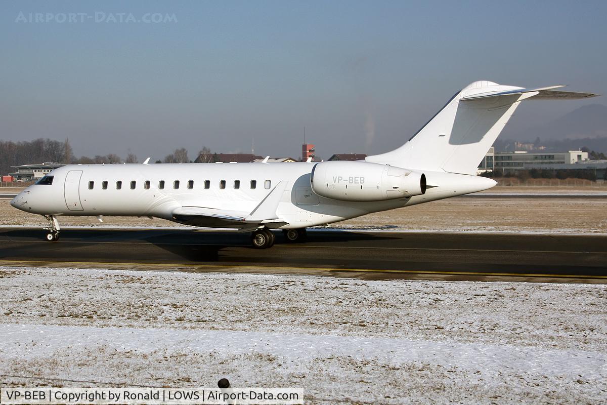 VP-BEB, 2009 Bombardier BD-700-1A10 Global Express XRS C/N 9369, at salzburg