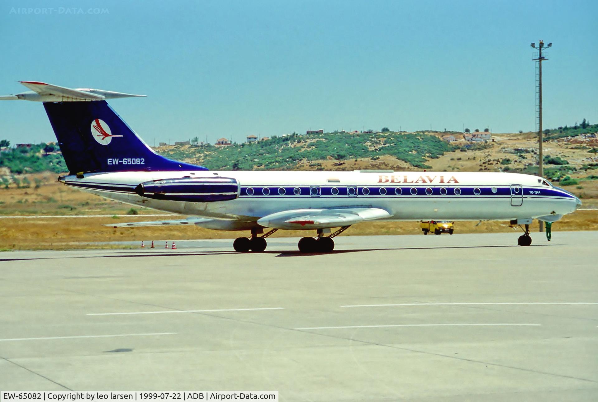 EW-65082, 1977 Tupolev Tu-134A C/N 60081, Izmir 22.7.1999