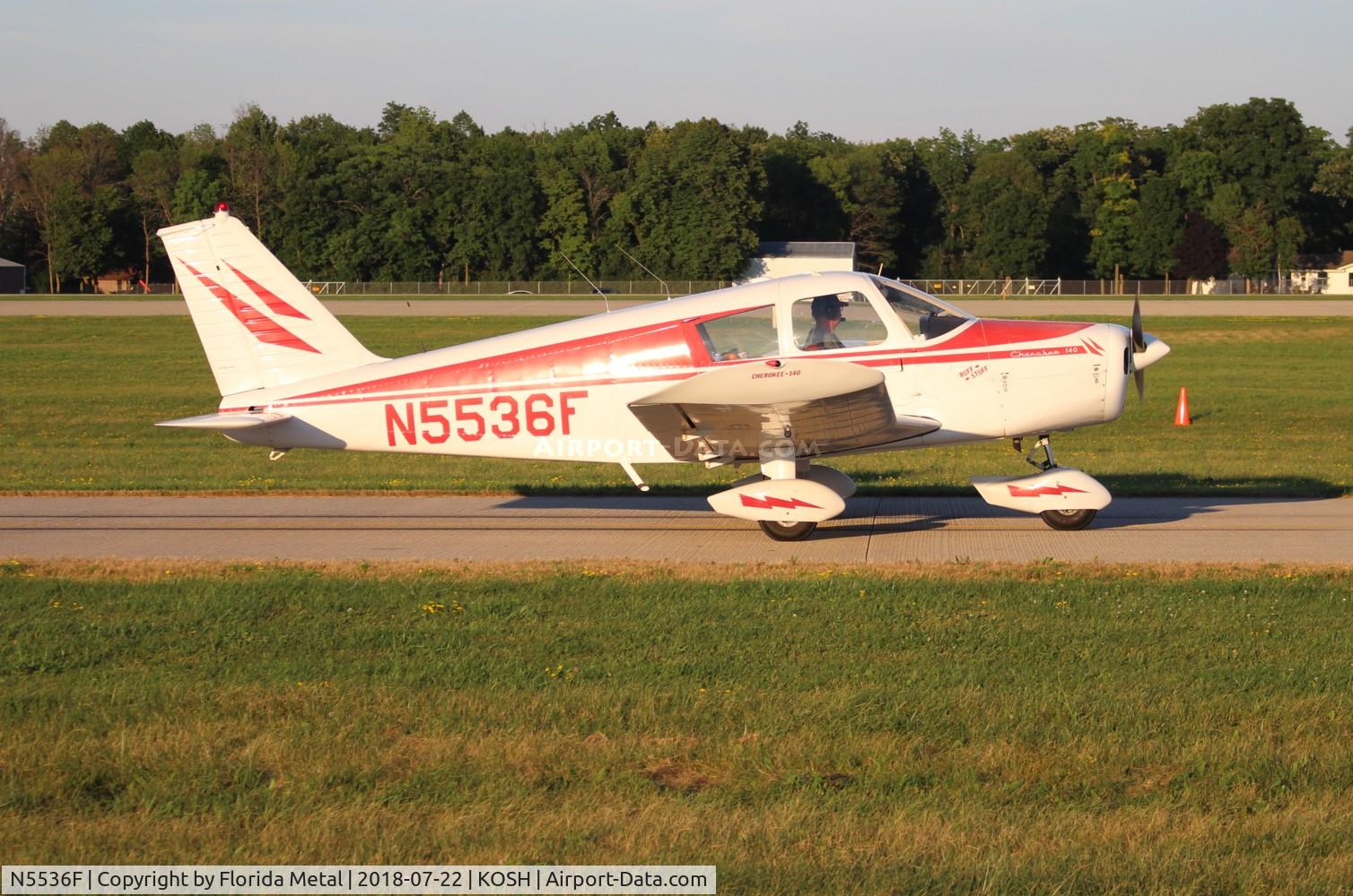 N5536F, 1968 Piper PA-28-140 C/N 28-24935, EAA OSH 2018