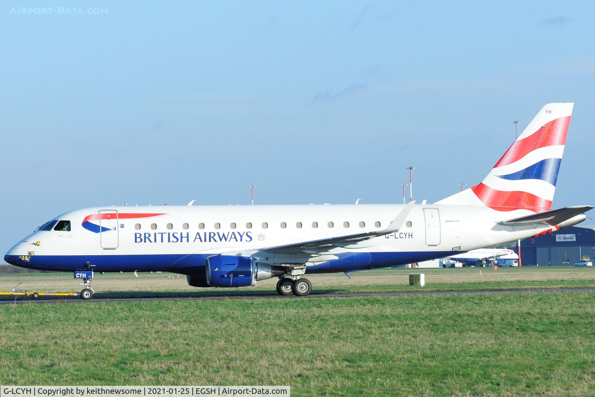 G-LCYH, 2009 Embraer 170STD (ERJ-170-100STD) C/N 17000302, Storage movement.