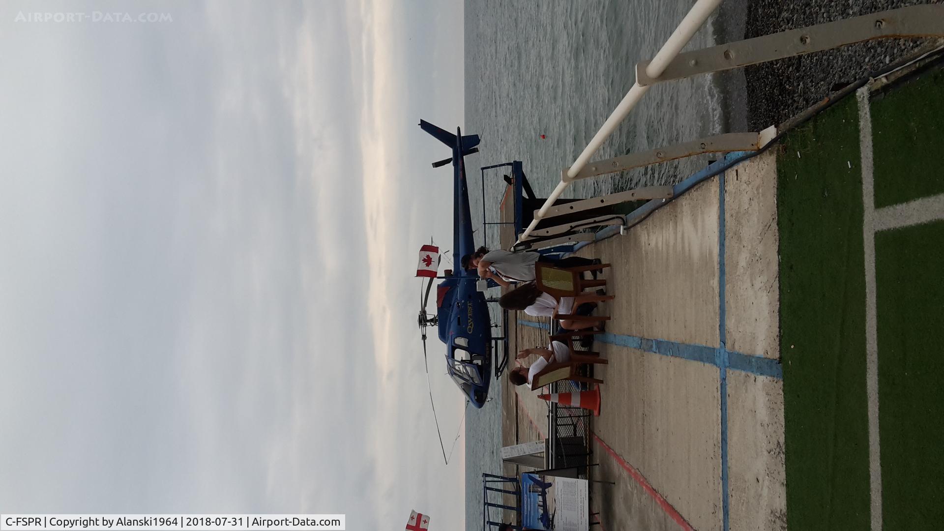 C-FSPR, 1985 Aérospatiale AS-350B Ecureuil C/N 1814, Taken on a jetty on the seafront at Batumi, Republic of Georgia