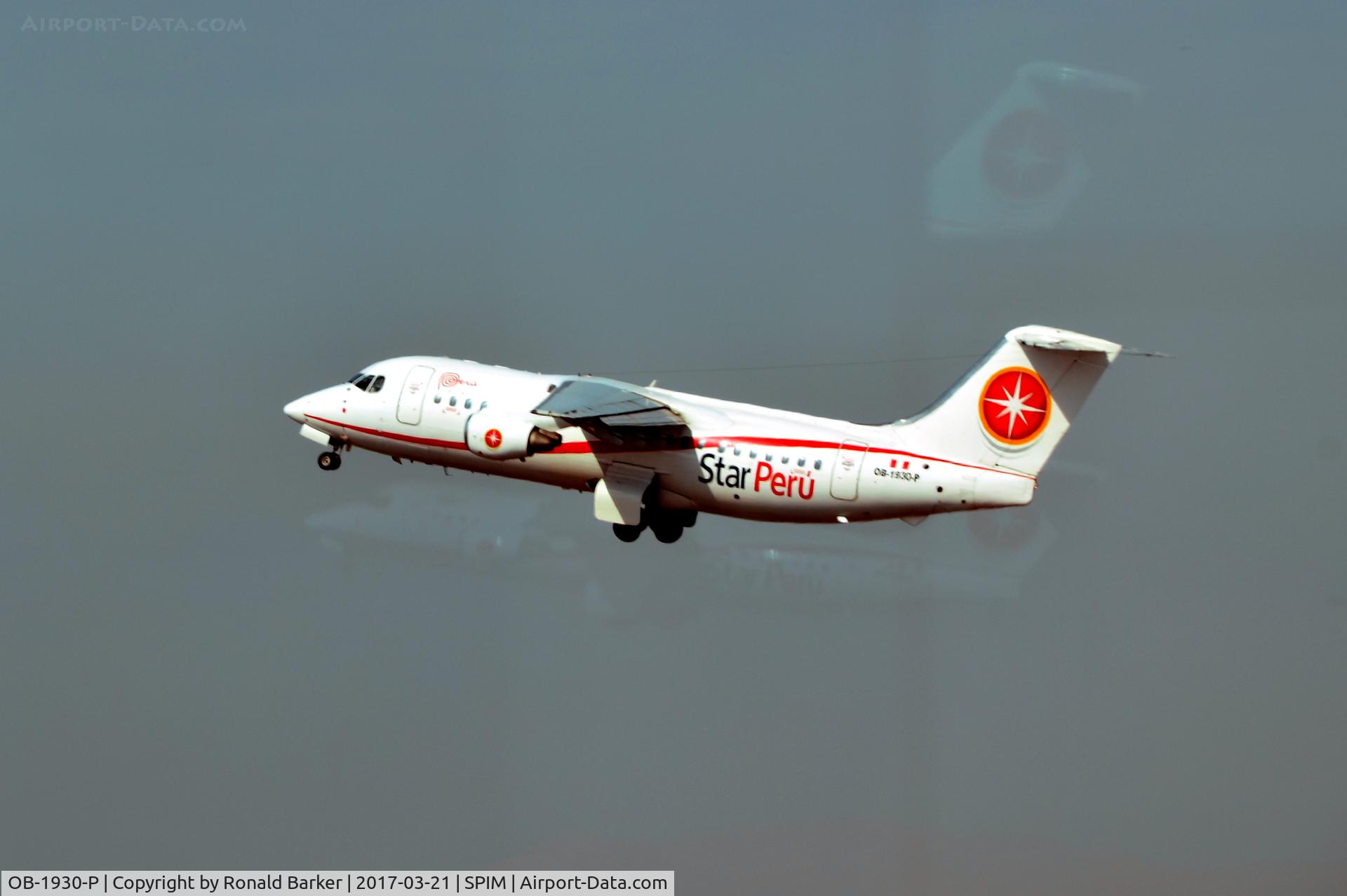 OB-1930-P, 1991 British Aerospace BAe.146-200 C/N E2201, Takeoff Lima