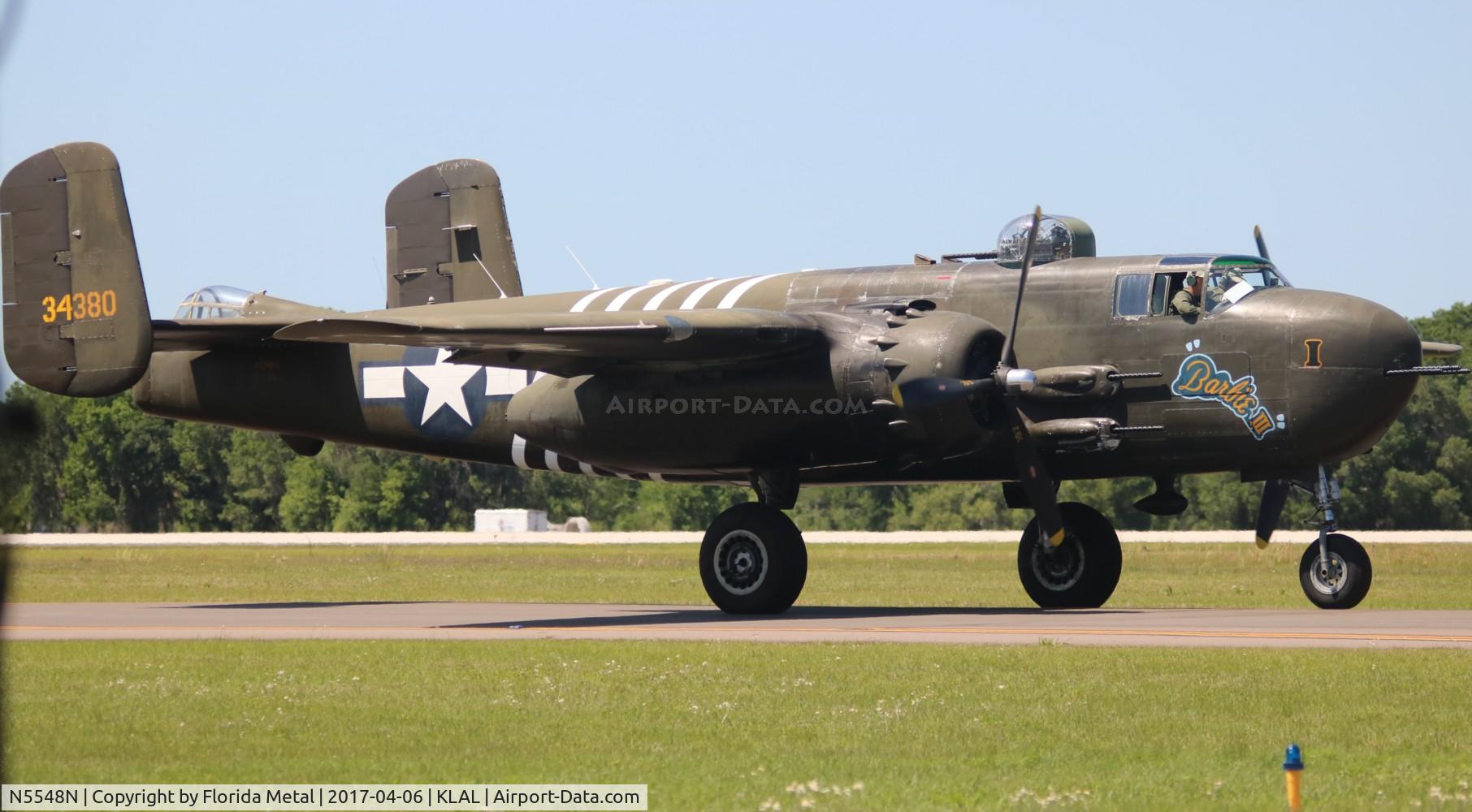 N5548N, 1943 North American B-25H Mitchell C/N 98-21107, SNF LAL 2017