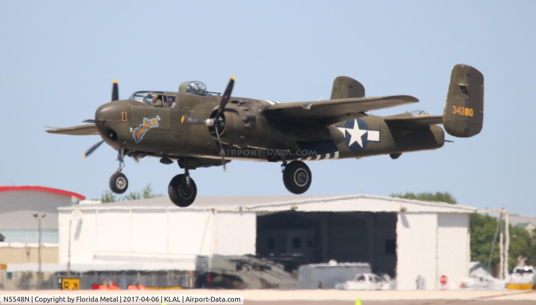 N5548N, 1943 North American B-25H Mitchell C/N 98-21107, SNF LAL 2017