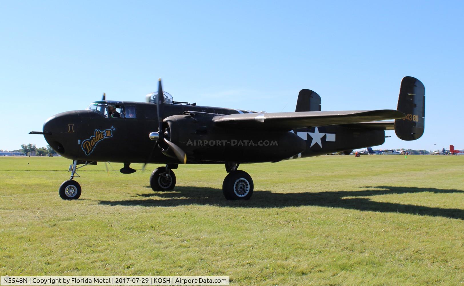 N5548N, 1943 North American B-25H Mitchell C/N 98-21107, EAA OSH 2017