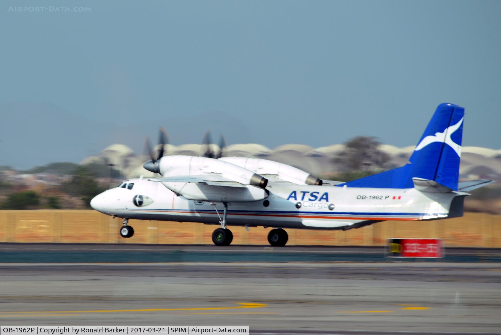 OB-1962P, 1992 Antonov An-32B C/N 2602, Takeoff Lima