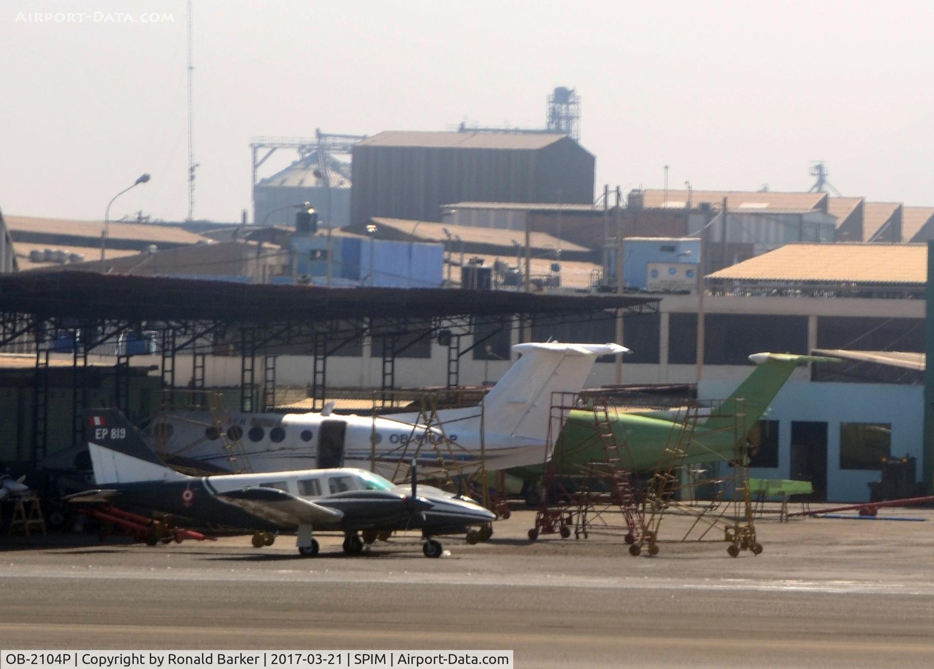 OB-2104P, 1980 Beechcraft Beech 200C C/N BL-14, Parked Lima