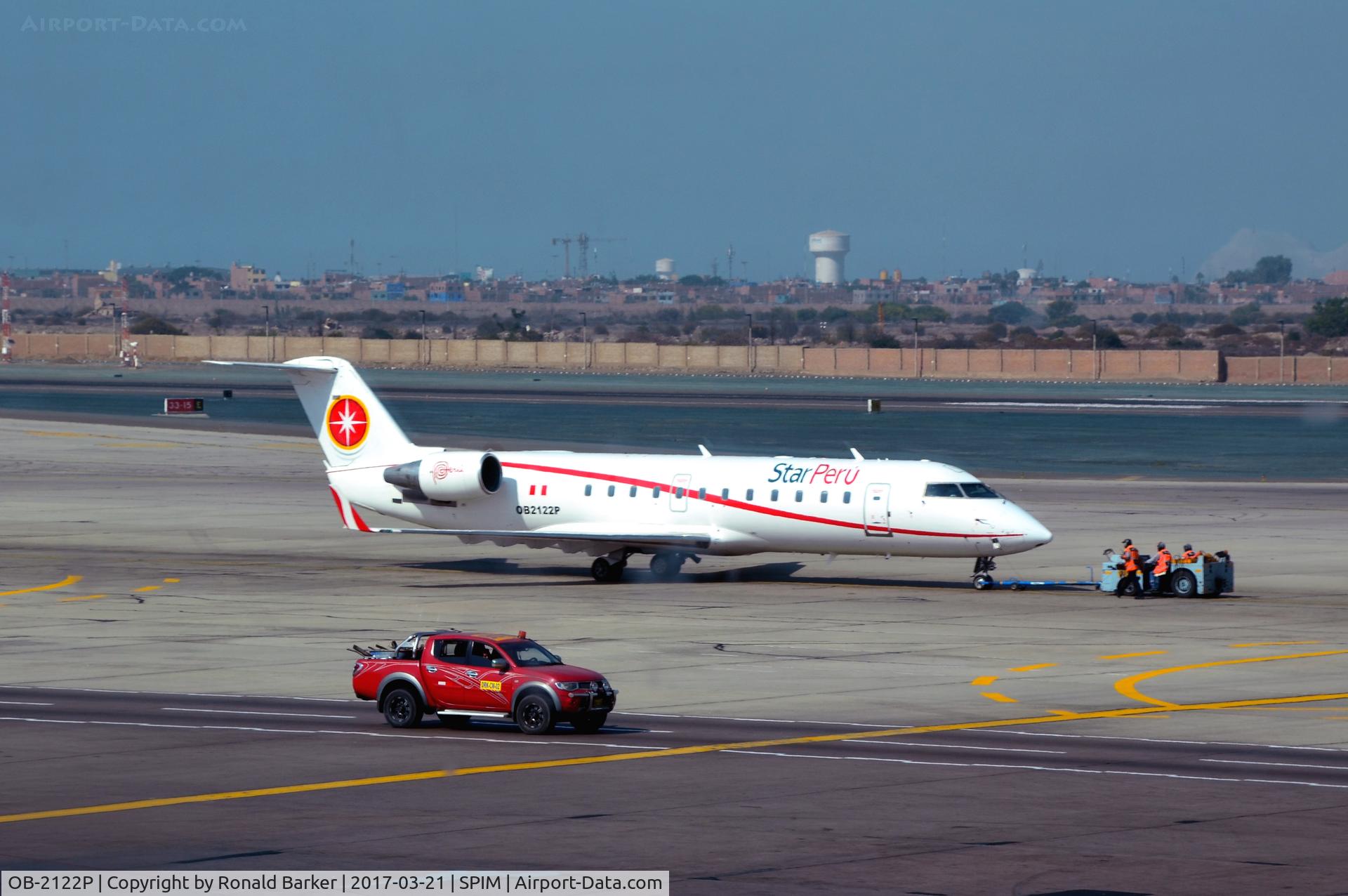 OB-2122P, 1999 Bombardier CL 600-2B19 C/N 7363, Pushback Lima