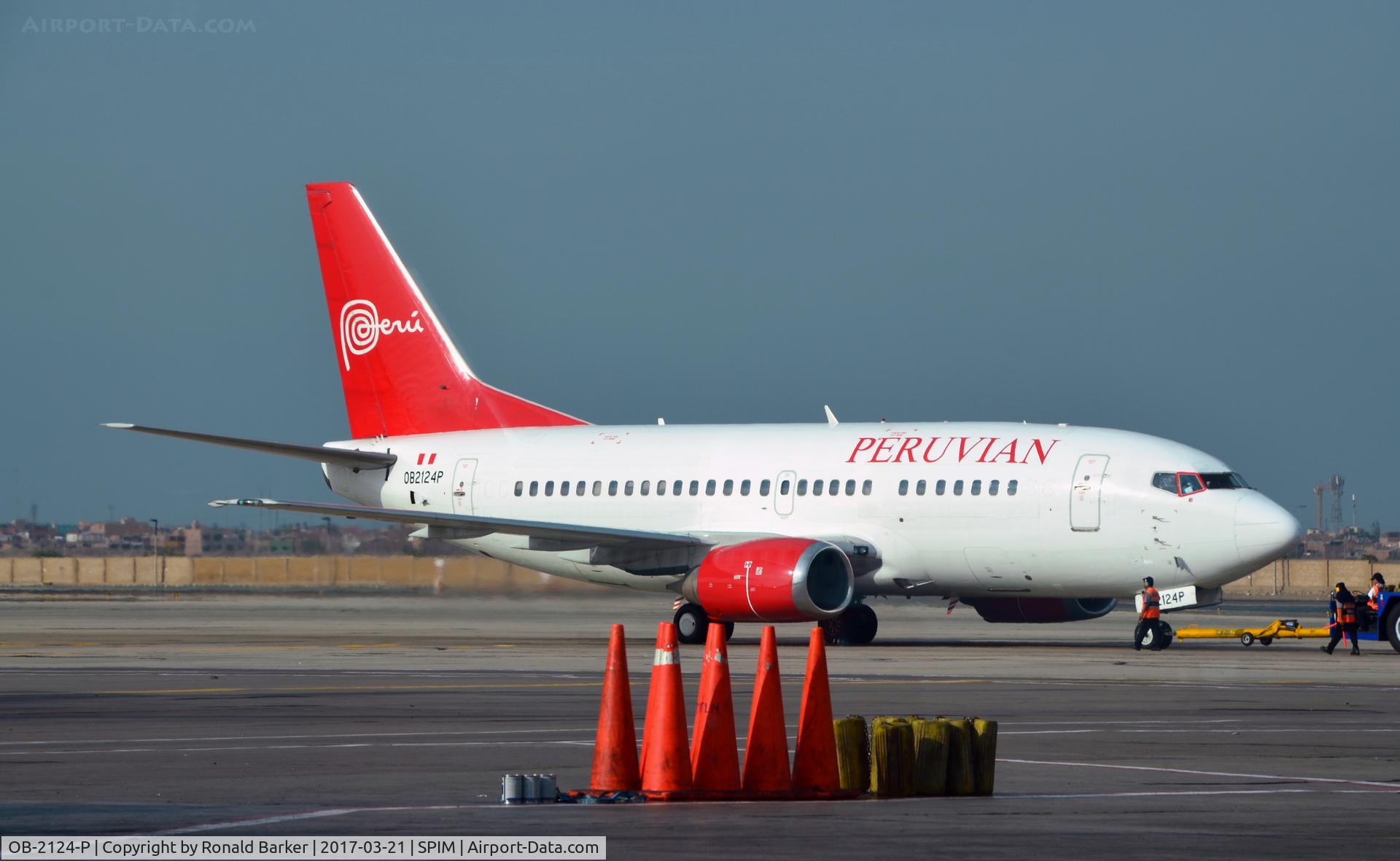 OB-2124-P, 1991 Boeing 737-530 C/N 24944, Pushback Lima