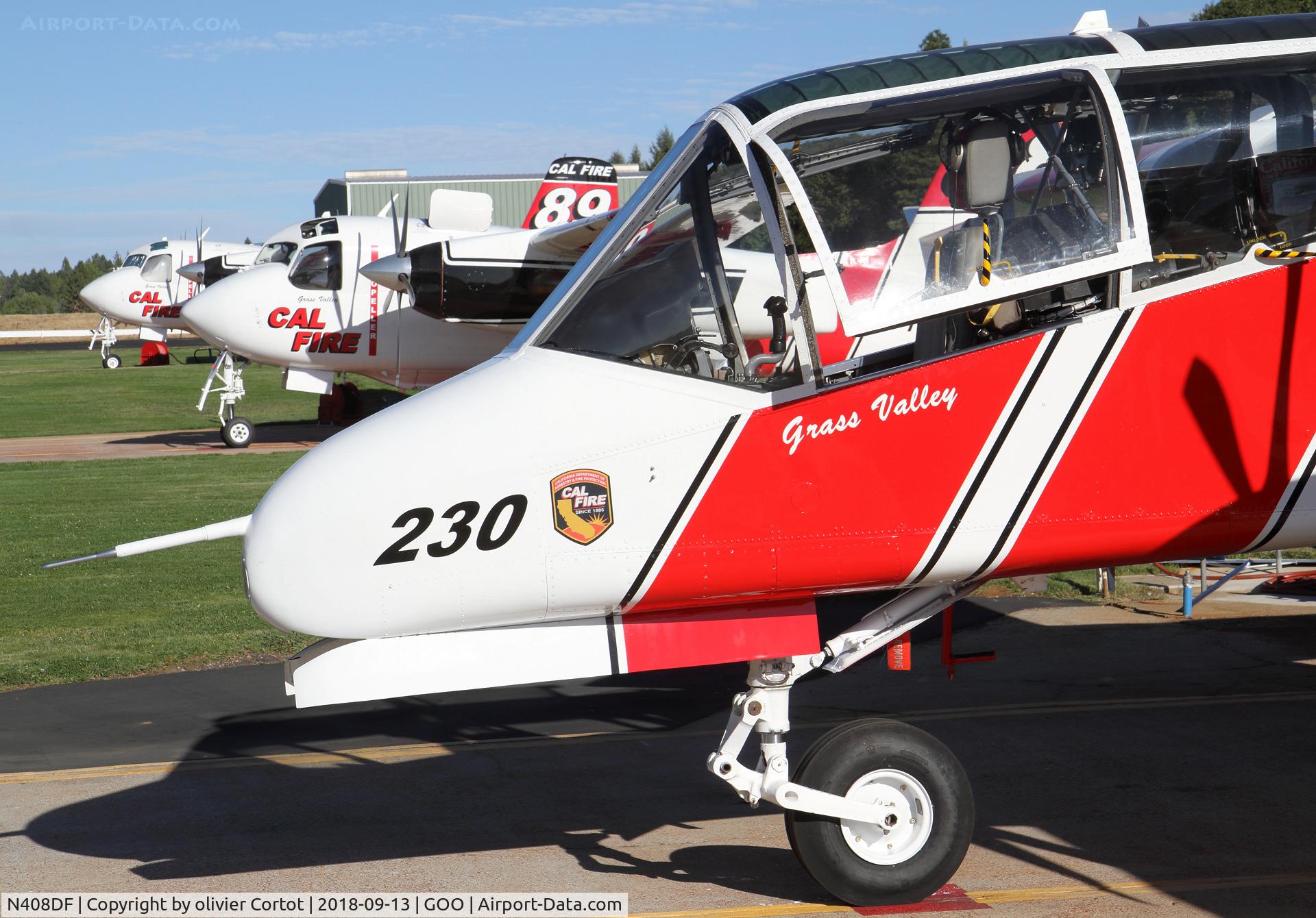 N408DF, North American Rockwell OV-10D Bronco C/N 305-90, closer view on the nose