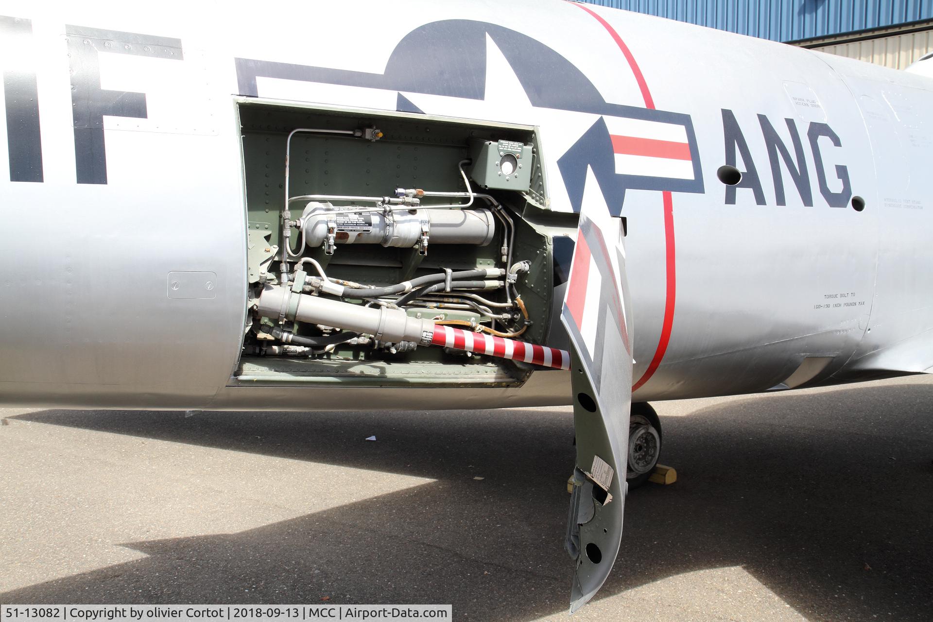 51-13082, 1951 North American F-86F-20-NH Sabre C/N 176-13, view on the airbrakes system