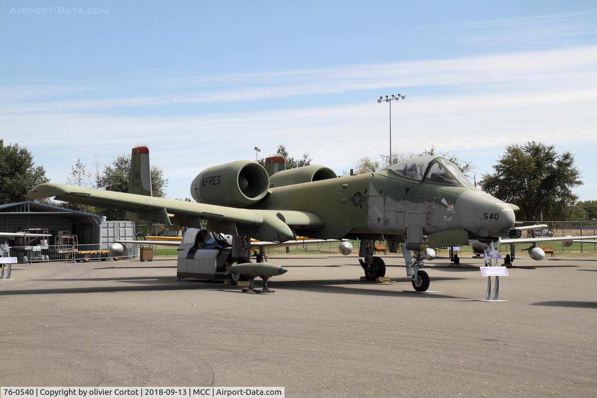 76-0540, 1976 Fairchild Republic A-10A Thunderbolt II C/N A10-0087, sept 2018