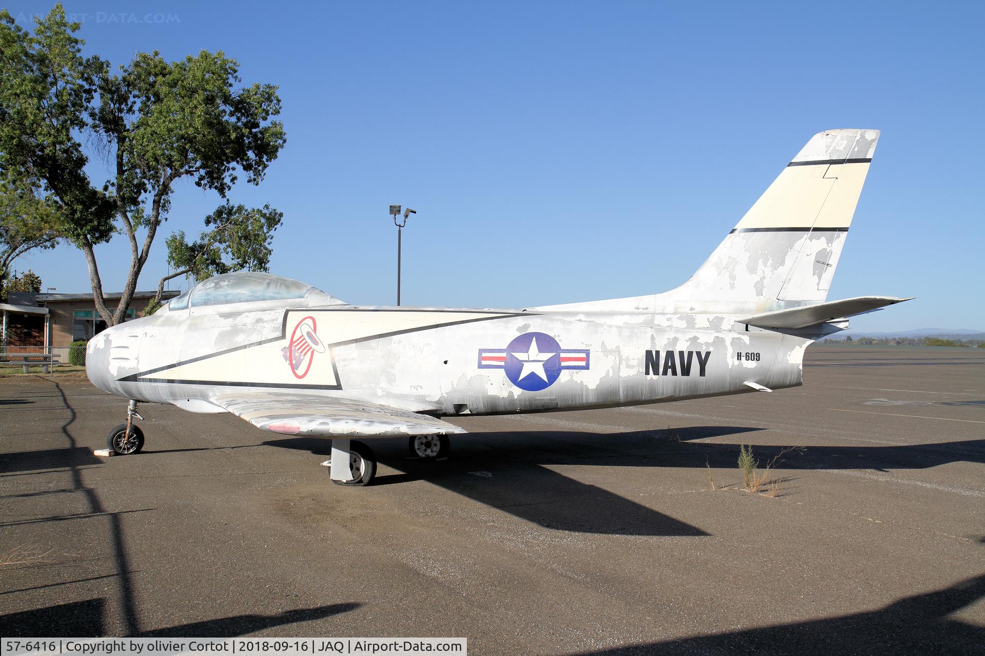 57-6416, 1957 North American F-86F C/N 57-6416, strange markings choice...