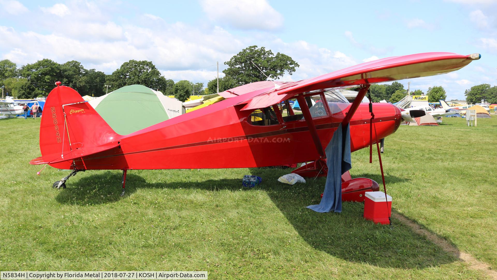 N5834H, 1949 Piper PA-16 Clipper C/N 16-453, EAA OSH 2018