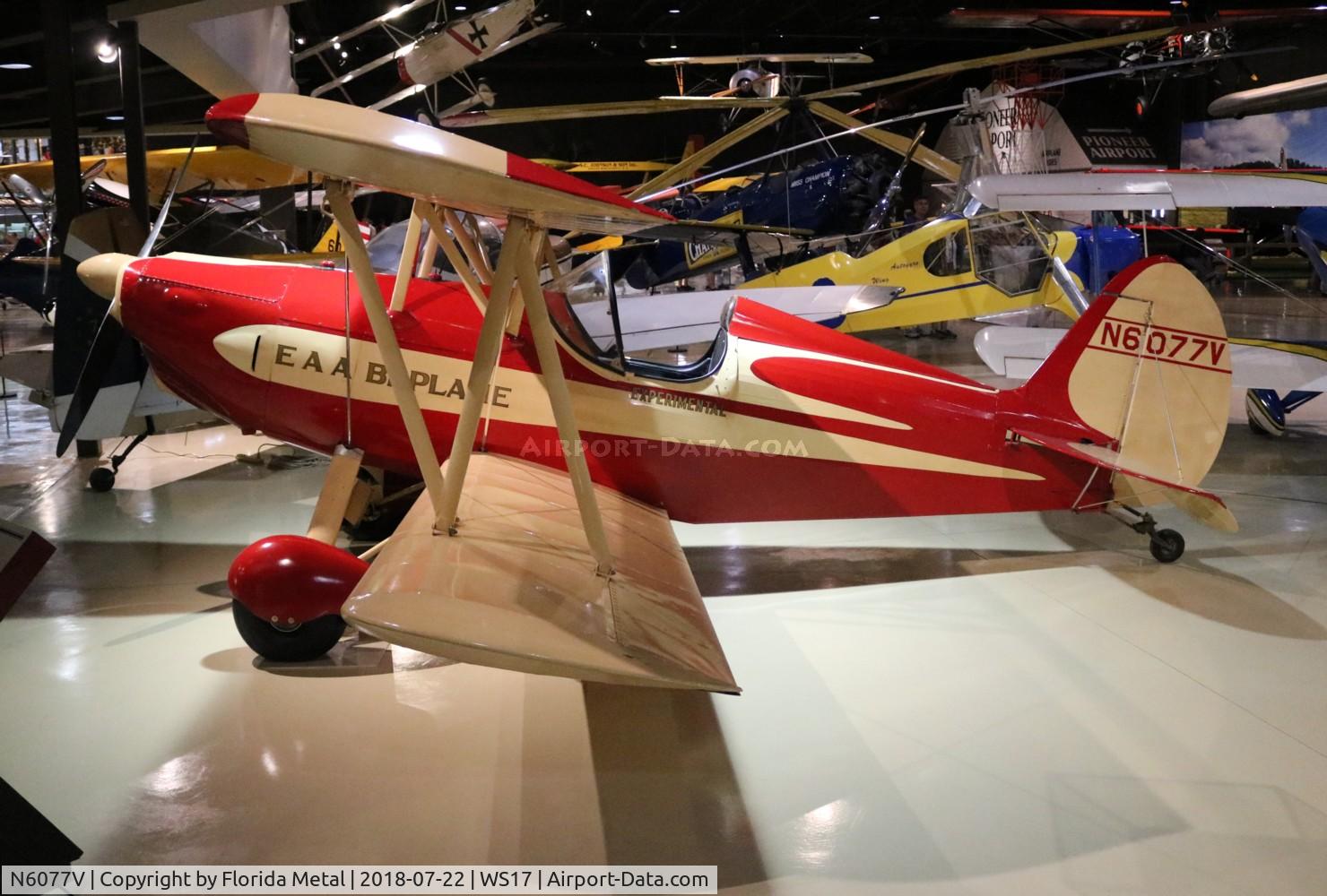 N6077V, 1960 Experimental Aircraft Association A-1 Bi-Plane C/N A1, EAA Museum 2018