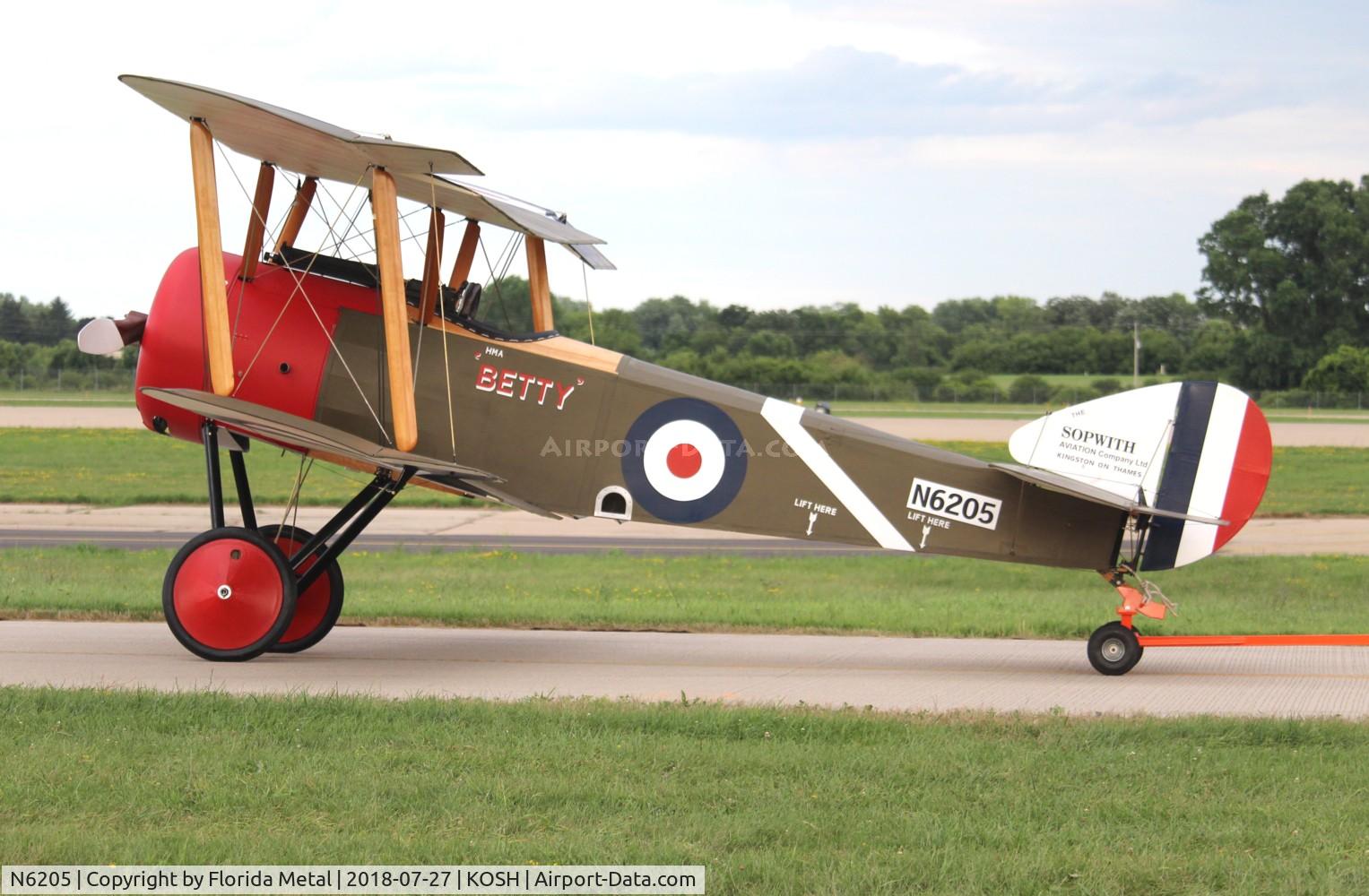 N6205, 1991 Sopwith Pup C/N 5459, EAA OSH 2018