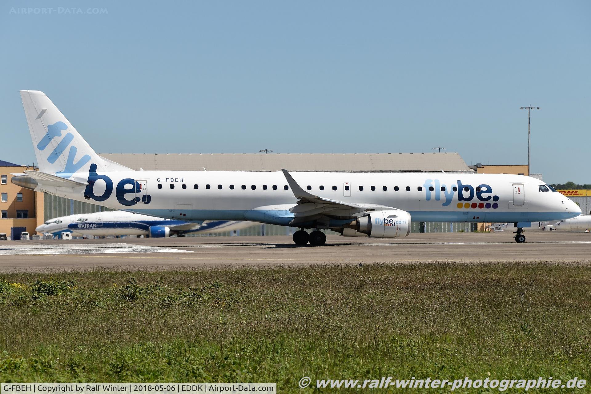 G-FBEH, 2007 Embraer 195LR (ERJ-190-200LR) C/N 19000128, Embraer ERJ-195LR 190-200LR - BE BEE FlyBe - 19000128 - GFBEH - 06.05.2018 - CGN