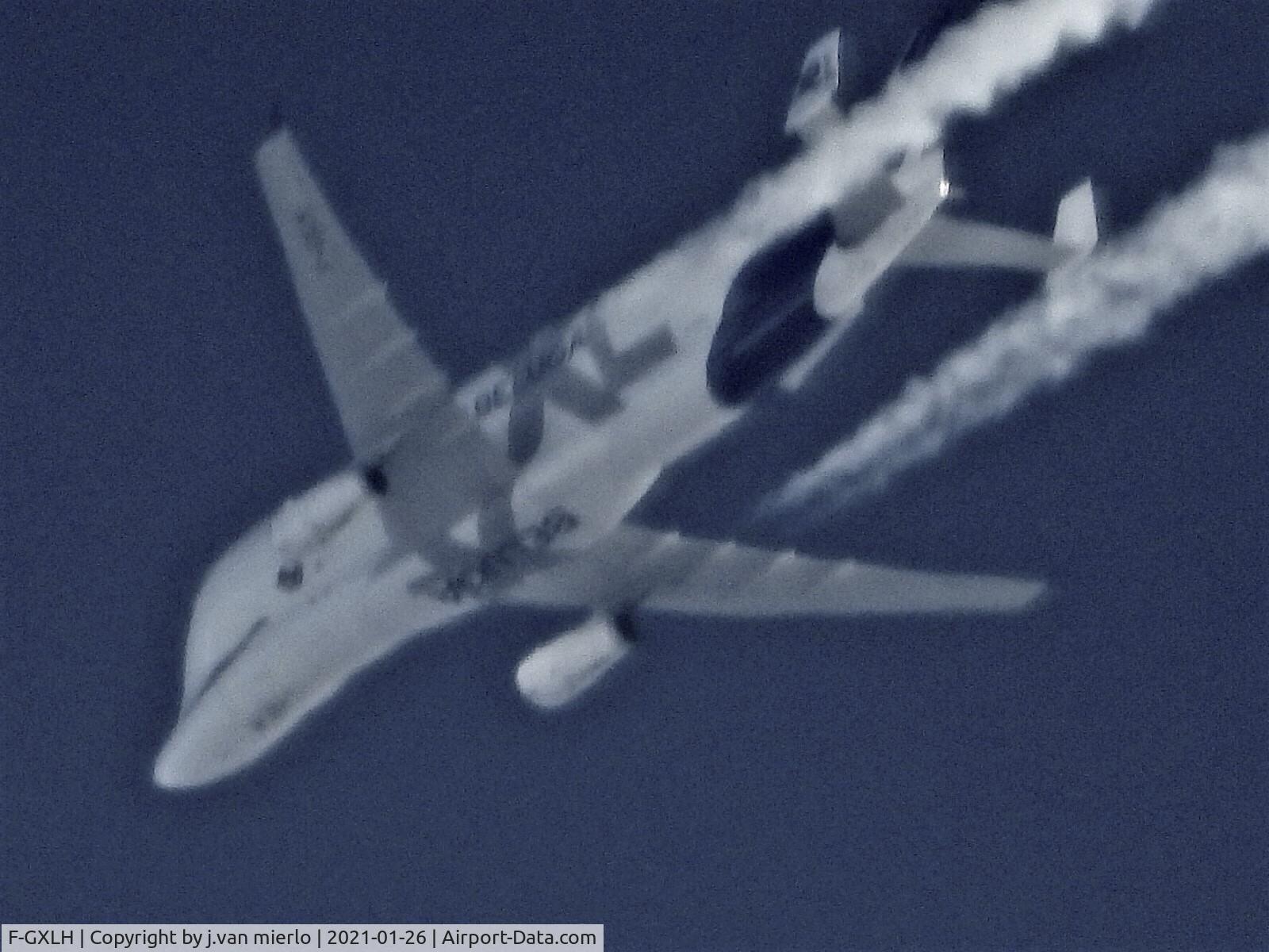 F-GXLH, 2019 Airbus A330-743L Beluga XL C/N 1853, cruising over Belgium