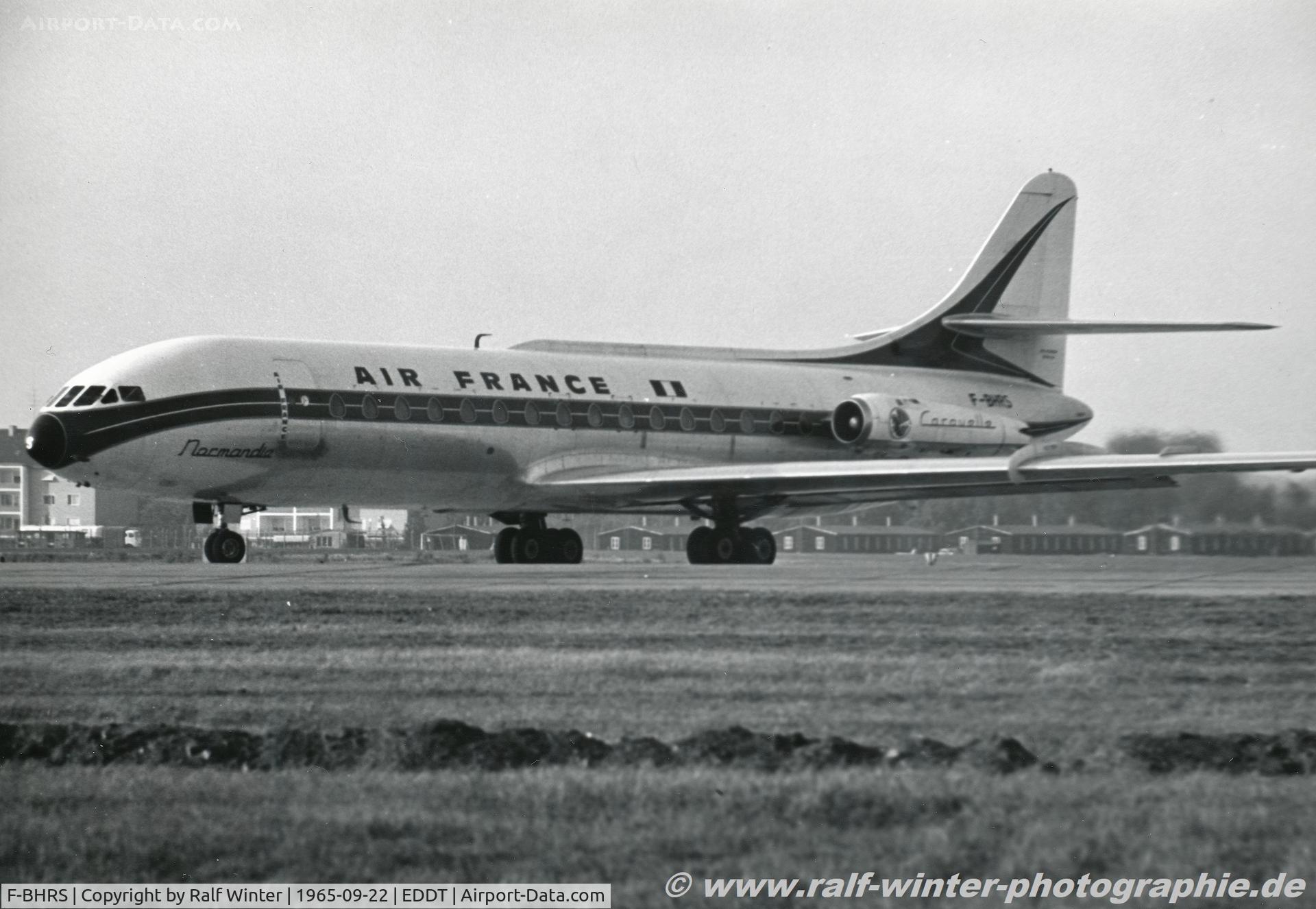 F-BHRS, 1960 Sud Aviation SE-210 Caravelle III C/N 54, Sud Aviation SE-210 III - Air France 'Normandie' - 54 - F-BHRS - 22.09.1965 - TXL