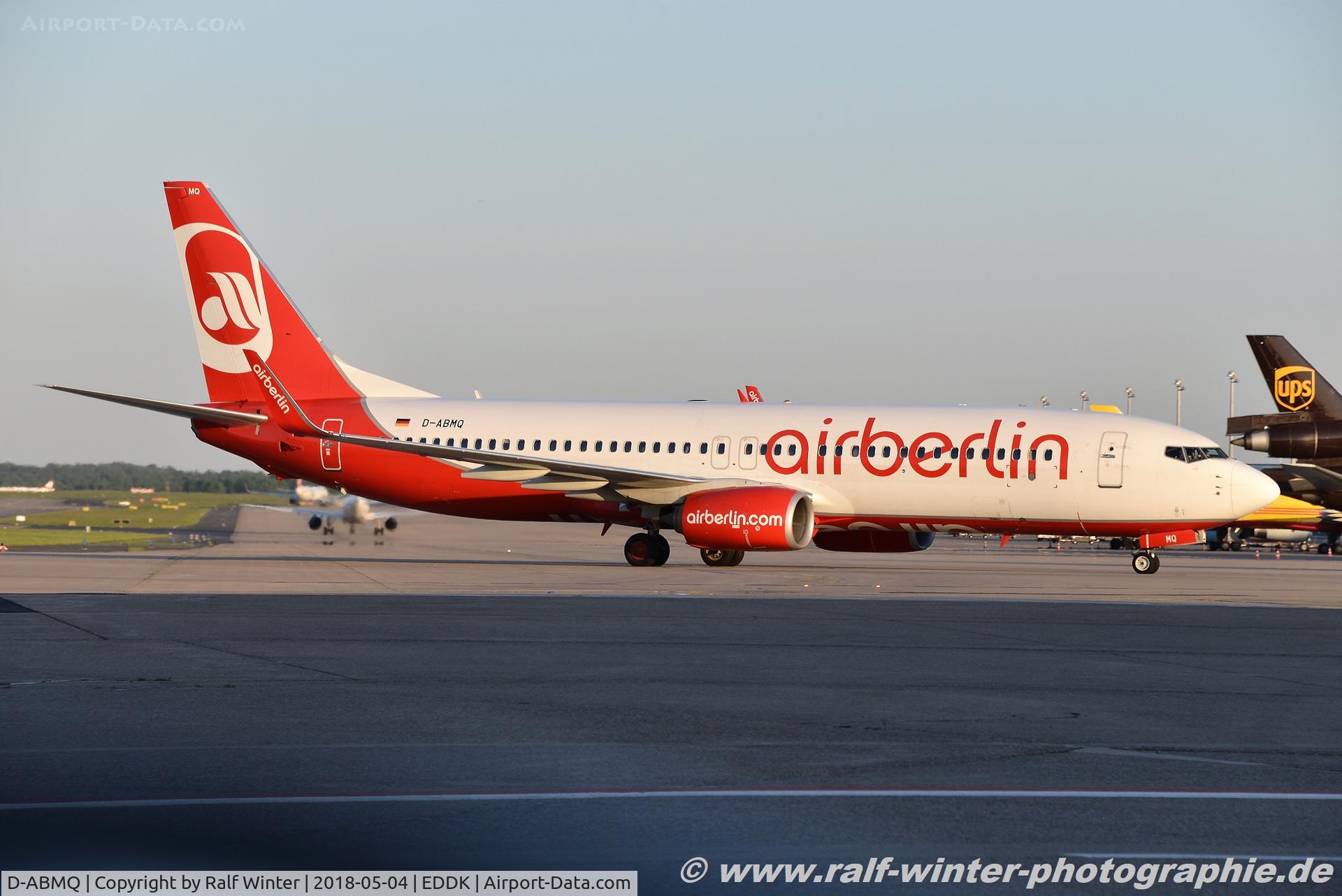 D-ABMQ, 2013 Boeing 737-86J C/N 37780, Boeing 737-86J(W) - AB BER Air Berlin - 37780 - D-ABMQ - 04.05.2018 - CGN