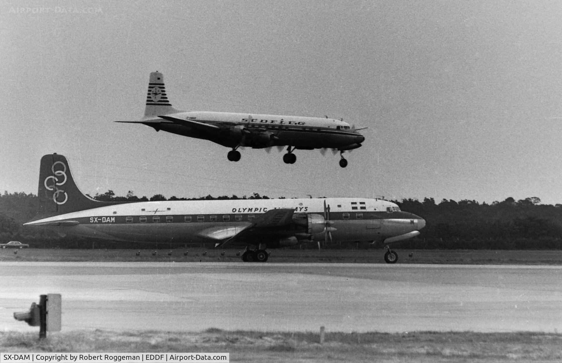 SX-DAM, 1953 Douglas DC-6B C/N 44087, MID 1960's.OLYMPIC AIRWAYS.SUDFLUG.