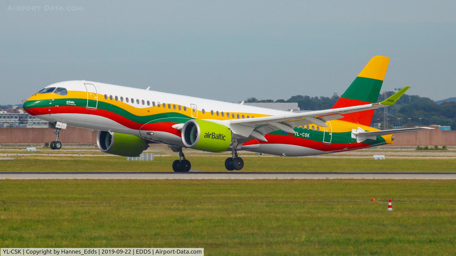 YL-CSK, 2018 Airbus A220-300 C/N 55039, Air Baltic
