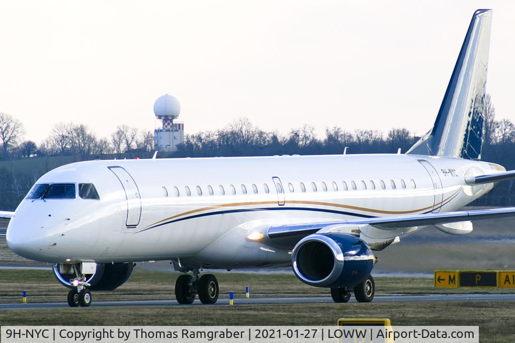 9H-NYC, 2010 Embraer ERJ-190-100ECJ Lineage 1000 C/N 19000243, Air X Charter Embraer 190 Lineage 1000