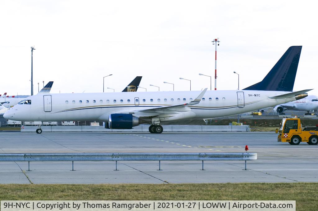 9H-NYC, 2010 Embraer ERJ-190-100ECJ Lineage 1000 C/N 19000243, Air X Charter Embraer 190 Lineage 1000