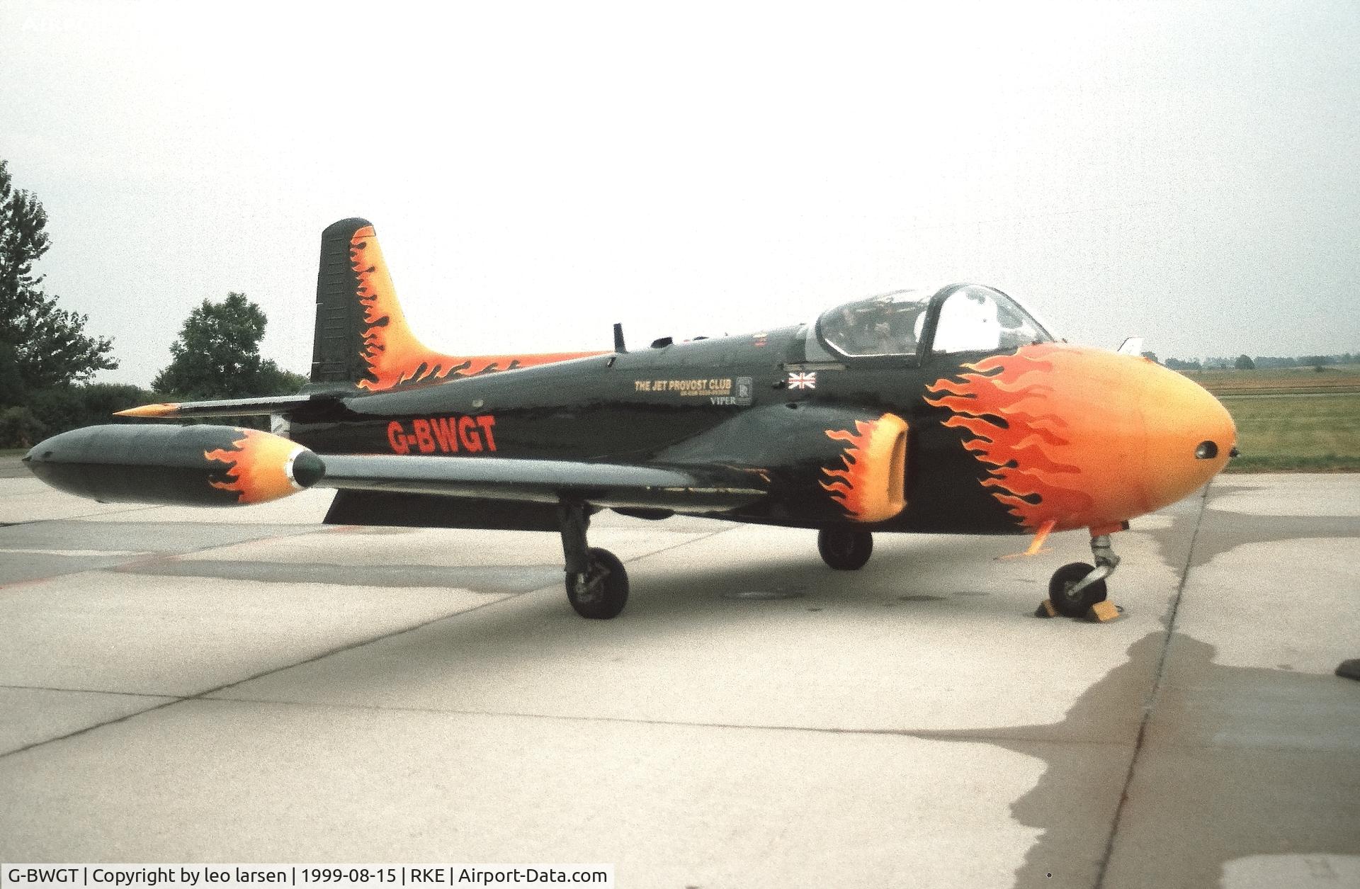 G-BWGT, 1963 BAC 84 Jet Provost T.4 C/N PAC/W/21624, Roskilde Air Show 15.8.1999