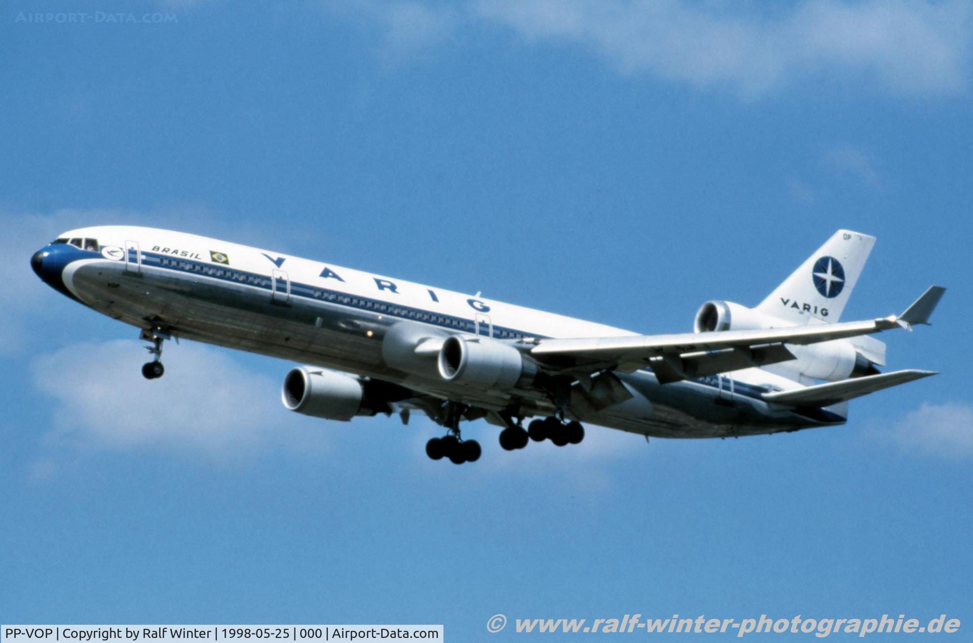 PP-VOP, 1991 McDonnell Douglas MD-11F C/N 48434, McDonnell Douglas MD-11F  - RG VRN Varig - 48434 - PP-VOP - 25.05.1998