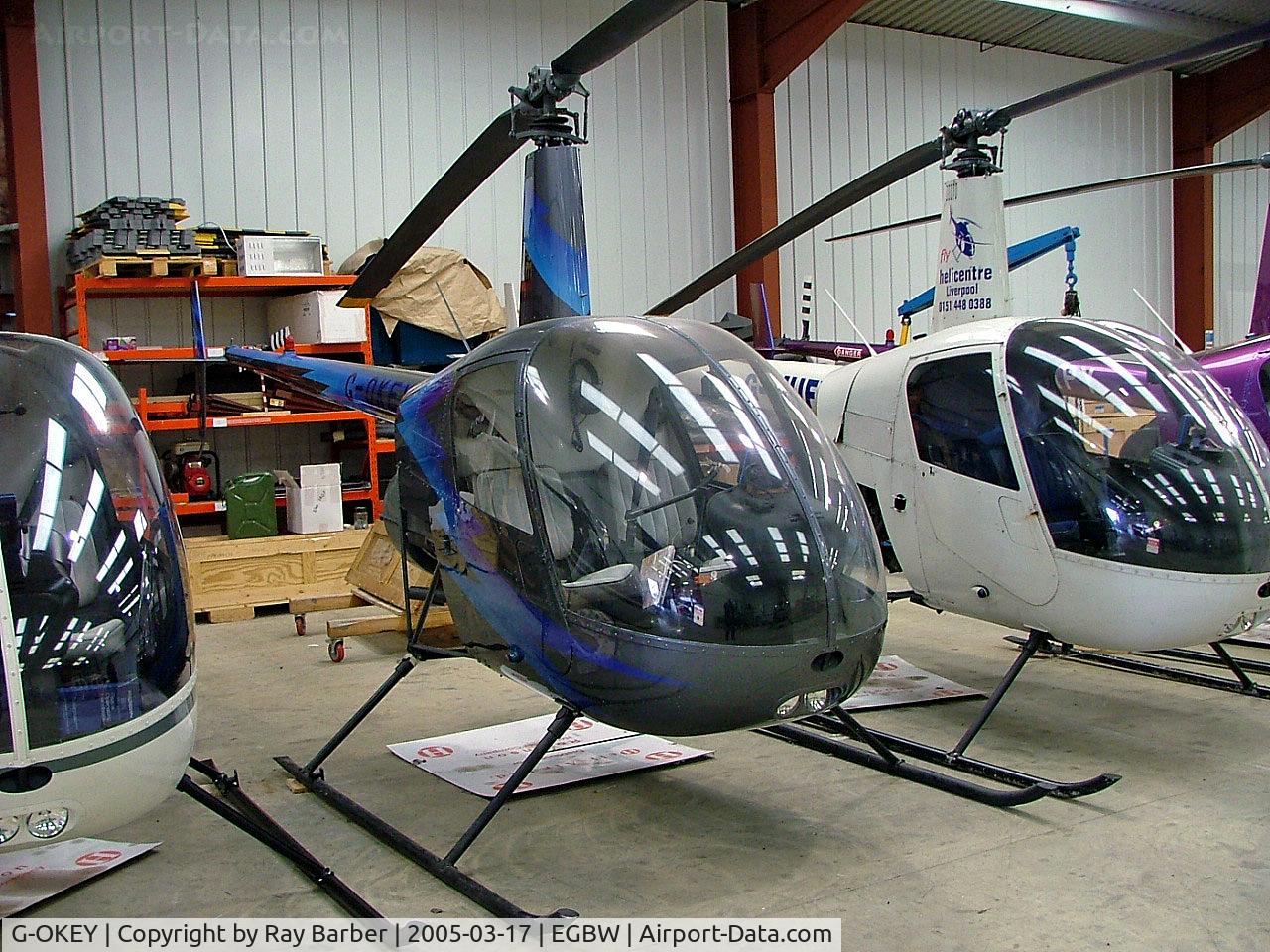 G-OKEY, 1991 Robinson R22 Beta C/N 2004, G-OKEY   Robinson R-22 Beta [2004] (Ground Effect Ltd) Wellesbourne Mountford~G 17/03/2005