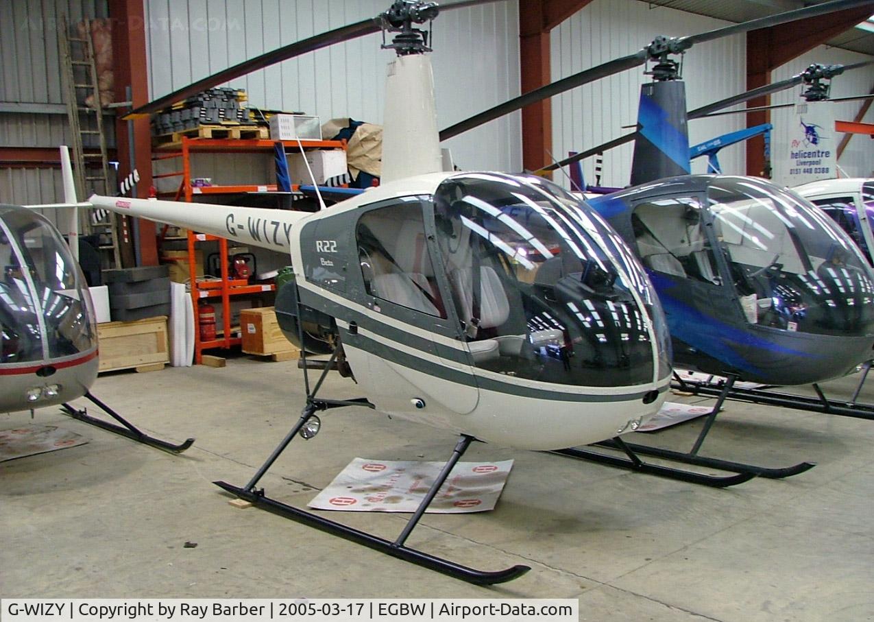 G-WIZY, 1986 Robinson R22 Beta C/N 0566, G-WIZY   Robinson R-22 Beta [0566] (Fancy Plates Ltd) Wellesbourne Mountford~G 17/03/2005