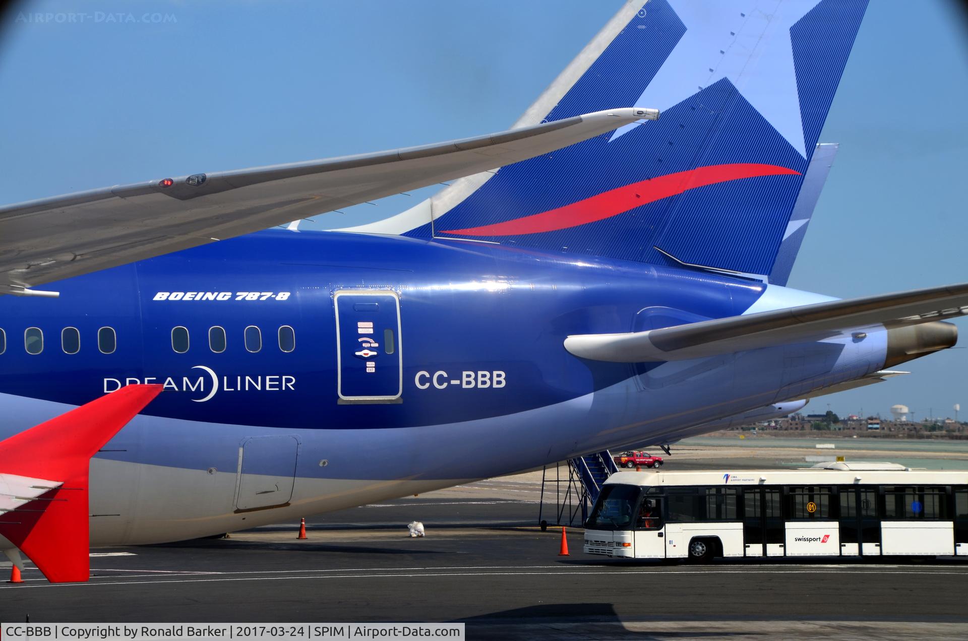 CC-BBB, 2012 Boeing 787-8 Dreamliner C/N 38466, At the gate Lima