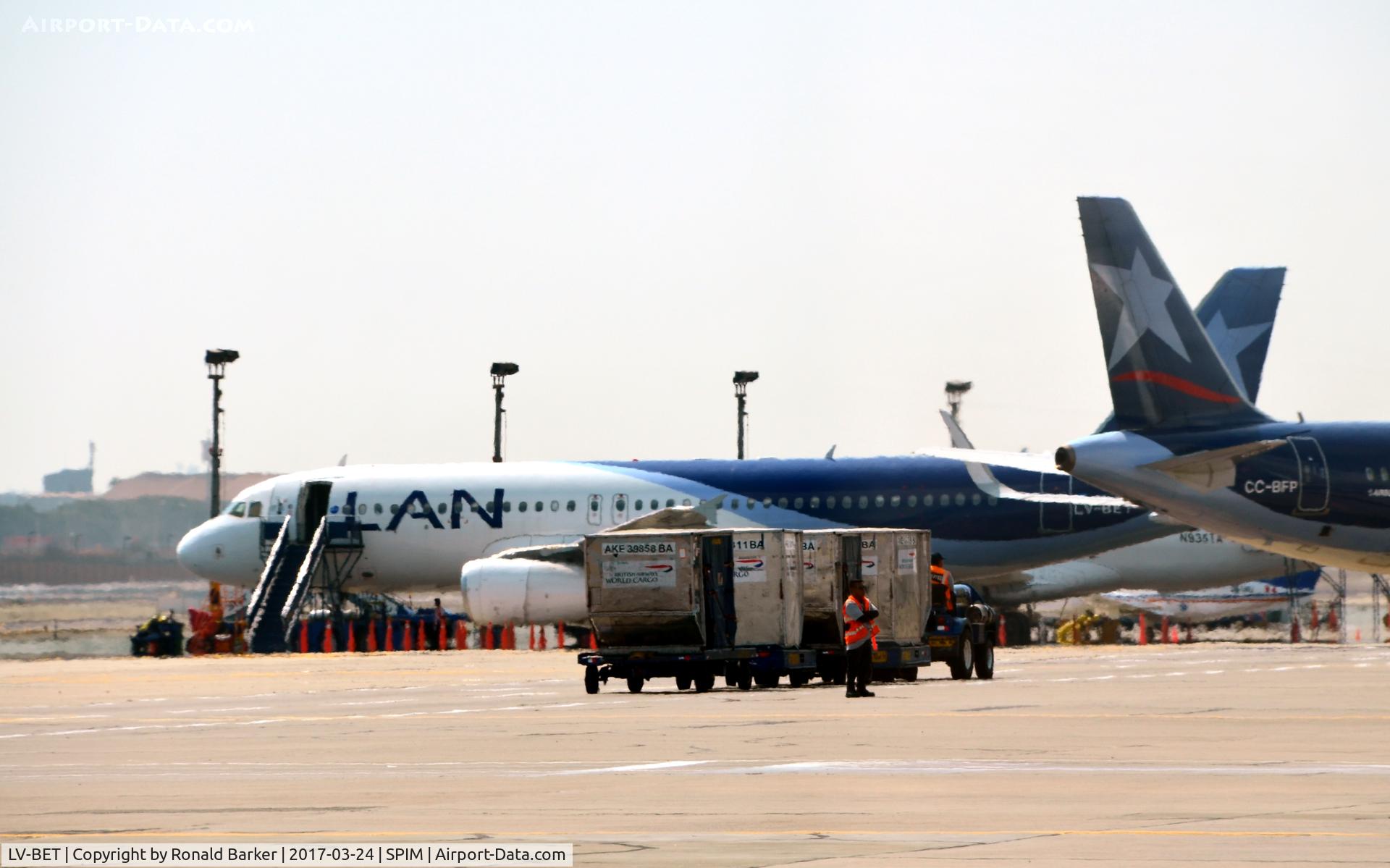 LV-BET, 2002 Airbus A320-233 C/N 1854, Parked Lima