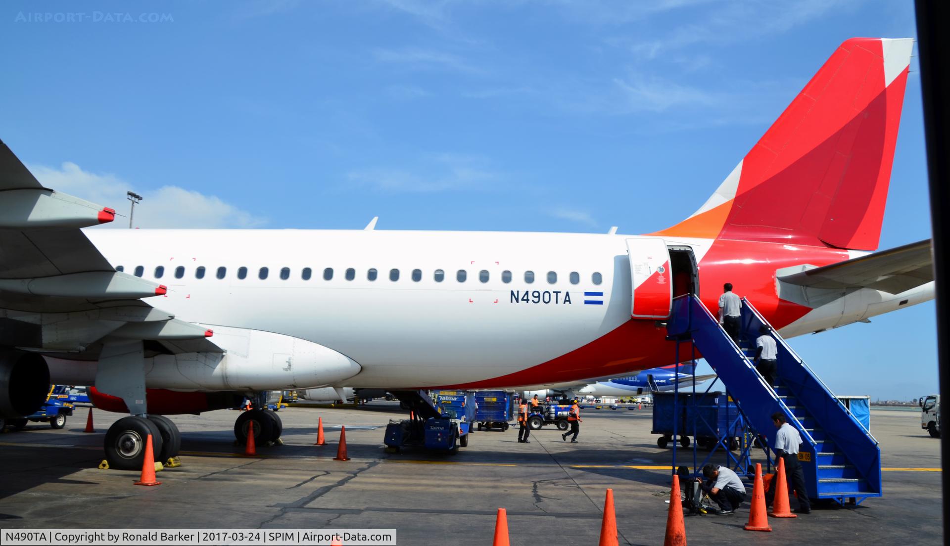 N490TA, 2004 Airbus A320-233 C/N 2282, At the gate Lima