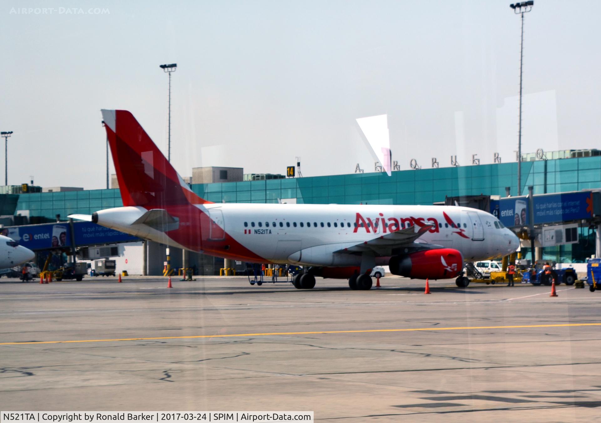 N521TA, 2007 Airbus A319-132 C/N 3276, Parked Lima