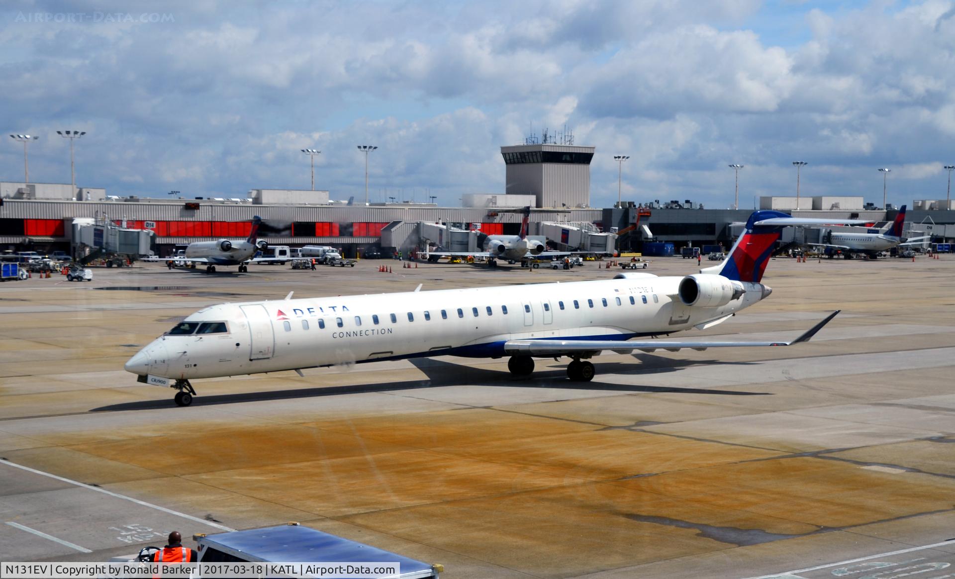 N131EV, 2008 Bombardier CRJ-900ER (CL-600-2D24) C/N 15217, Taxi Atlanta