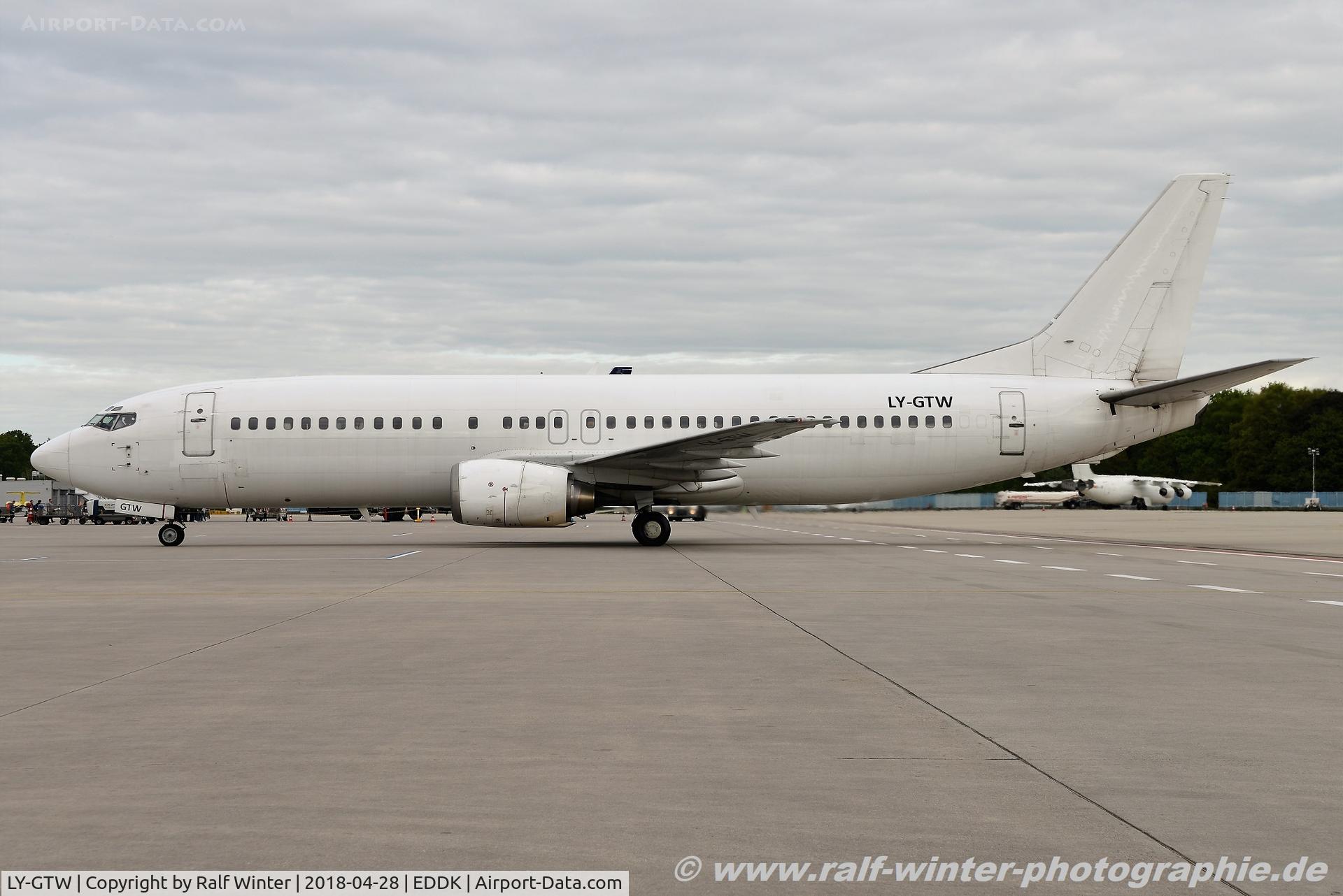 LY-GTW, 1990 Boeing 737-4Q8 C/N 24332, Boeing 737-4Q8 - GW GJT GetJet Airlines - 24332 - LY-GTW - 28.04.2018 - CGN