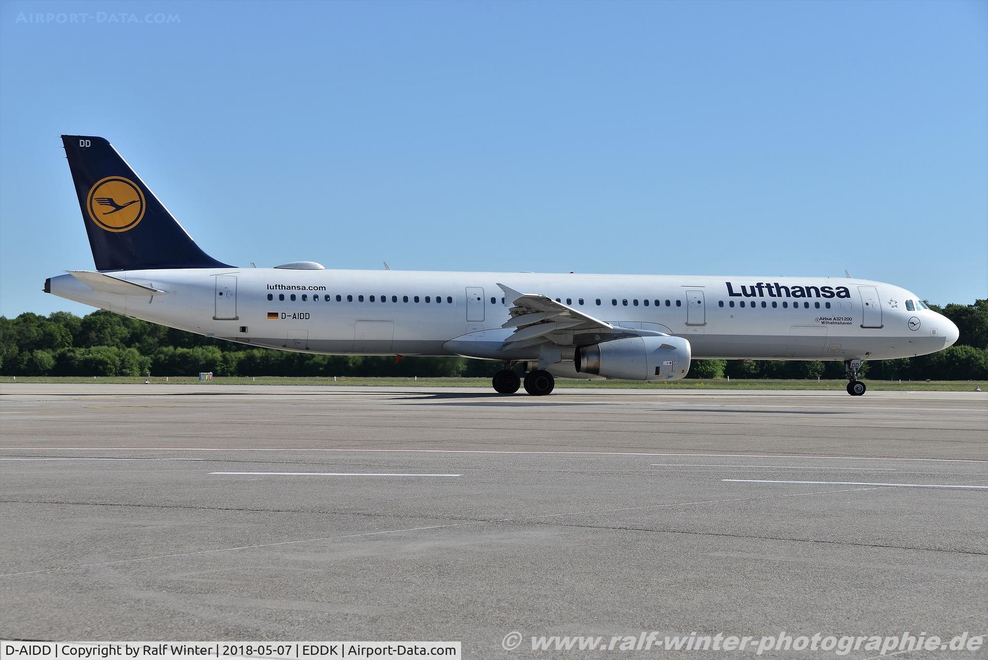 D-AIDD, 2010 Airbus A321-231 C/N 4585, Airbus A321-231 - LH DLH Lufthansa 'Wilhelmshaven' - 4585 - D-AIDD - 07.05.2018 - CGN