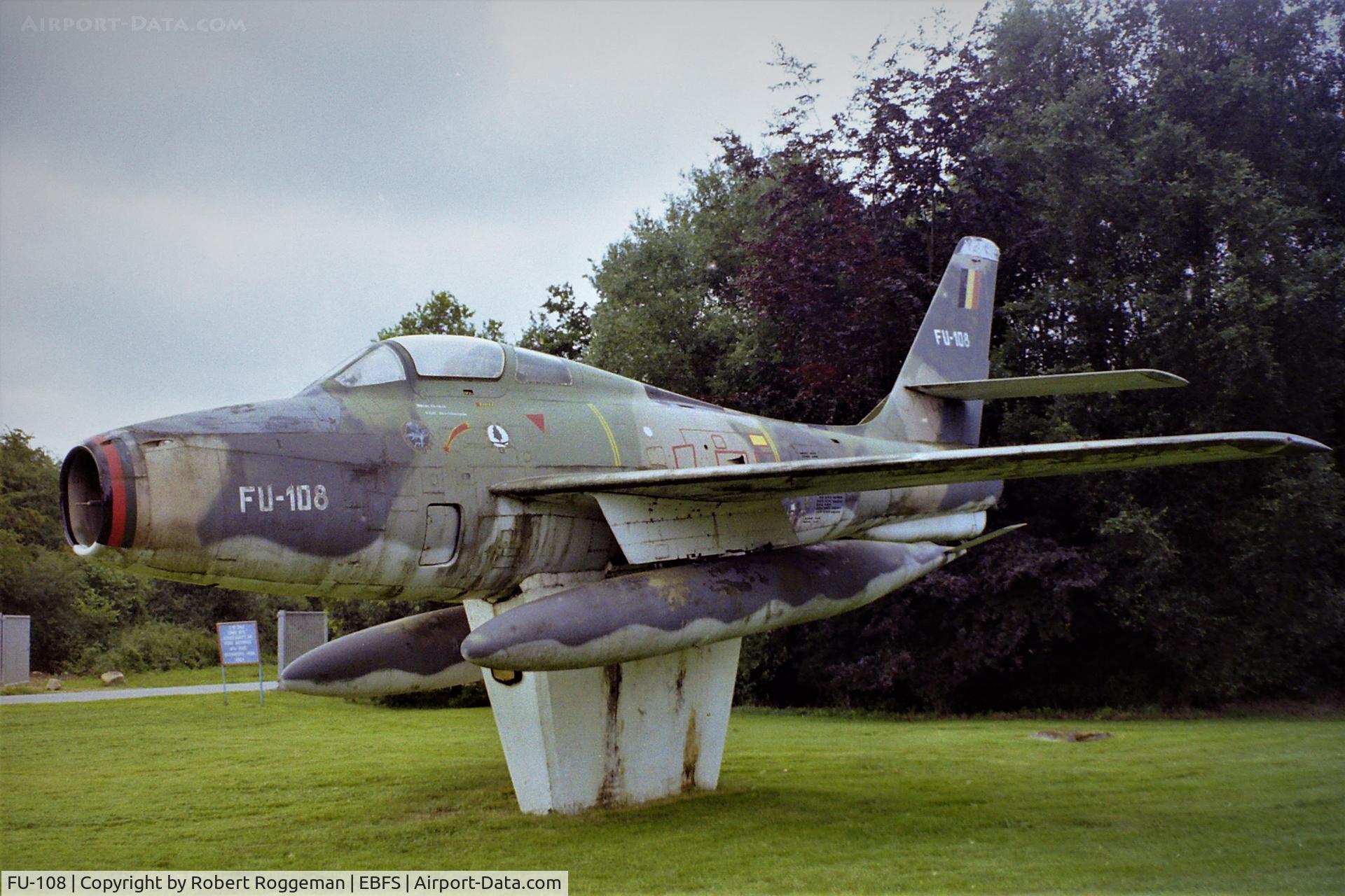 FU-108, 1953 Republic F-84F Thunderstreak C/N Not found (53-6610), 1998-07.PRESERVED.ON PYLON.