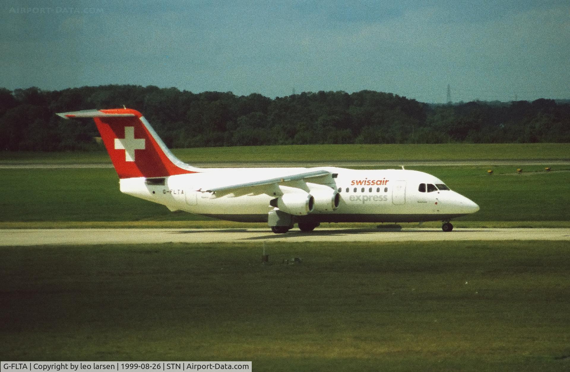 G-FLTA, 1985 British Aerospace BAe.146-200 C/N E2048, Stanstedt 26.8.1999