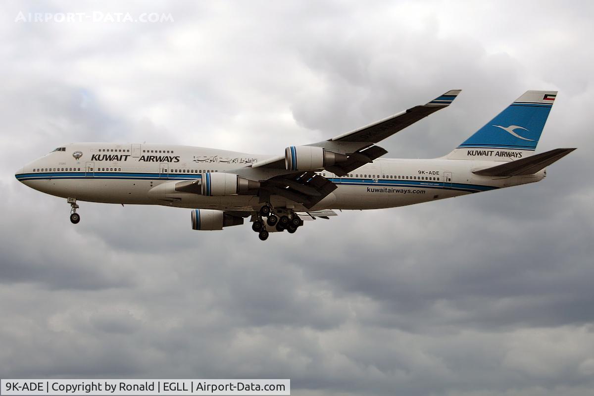 9K-ADE, 1994 Boeing 747-469 (M) C/N 27338, at lhr