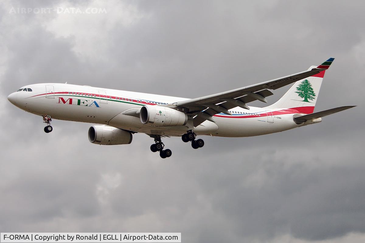 F-ORMA, 2008 Airbus A330-243 C/N 926, at lhr