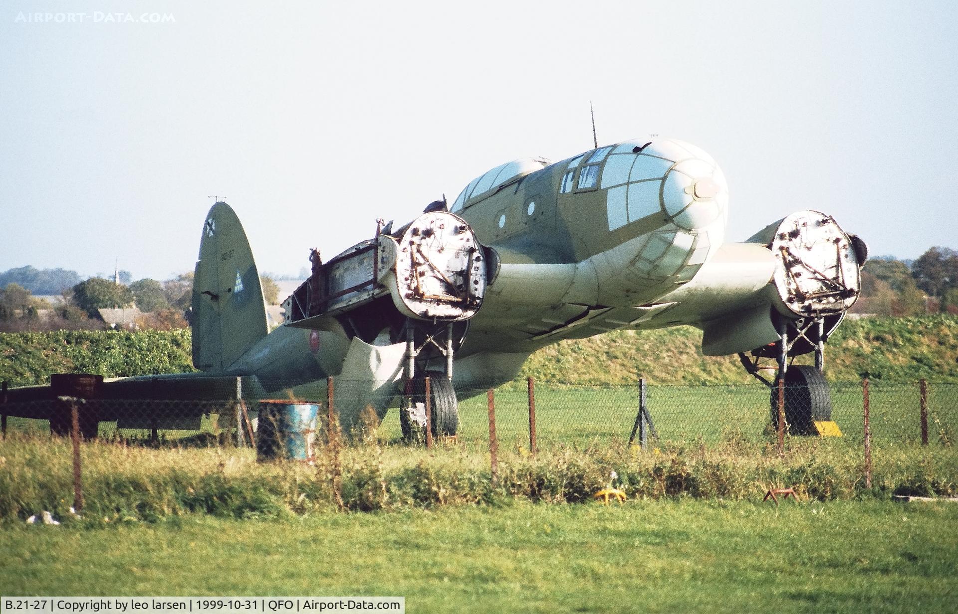 B.21-27, Casa 2.111B C/N 155, Duxford 31.10.1999.Aircraft is a composite : Tail C/N 155,fuselage C/N 053