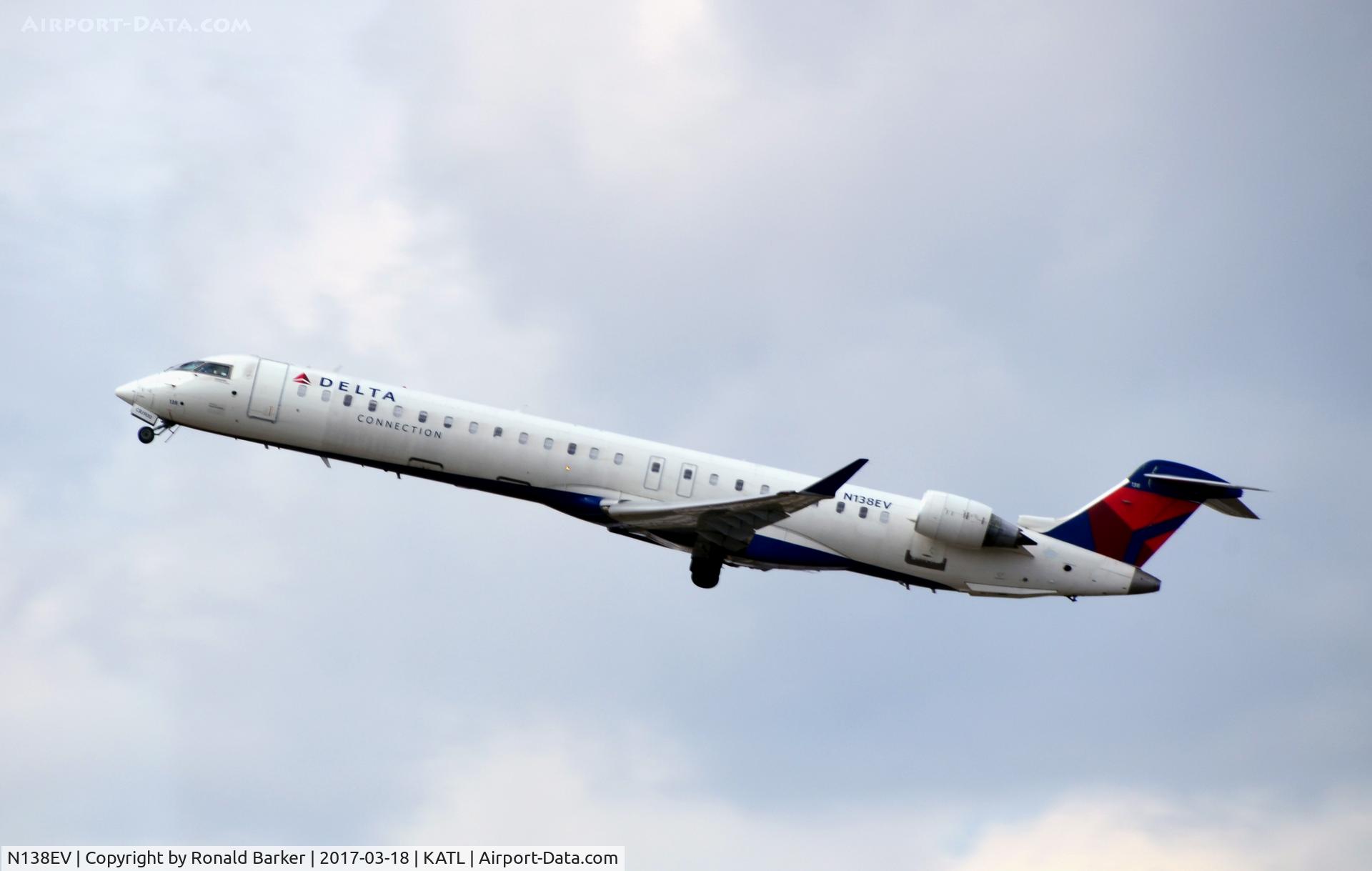 N138EV, 2010 Bombardier CRJ-900ER (CL-600-2D24) C/N 15235, Takeoff Atlanta