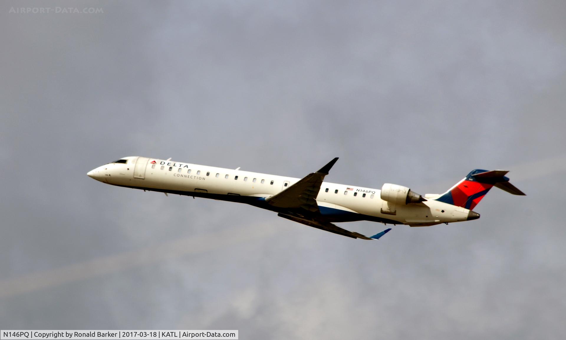 N146PQ, 2007 Bombardier CRJ-900ER (CL-600-2D24) C/N 15146, Takeoff Atlanta