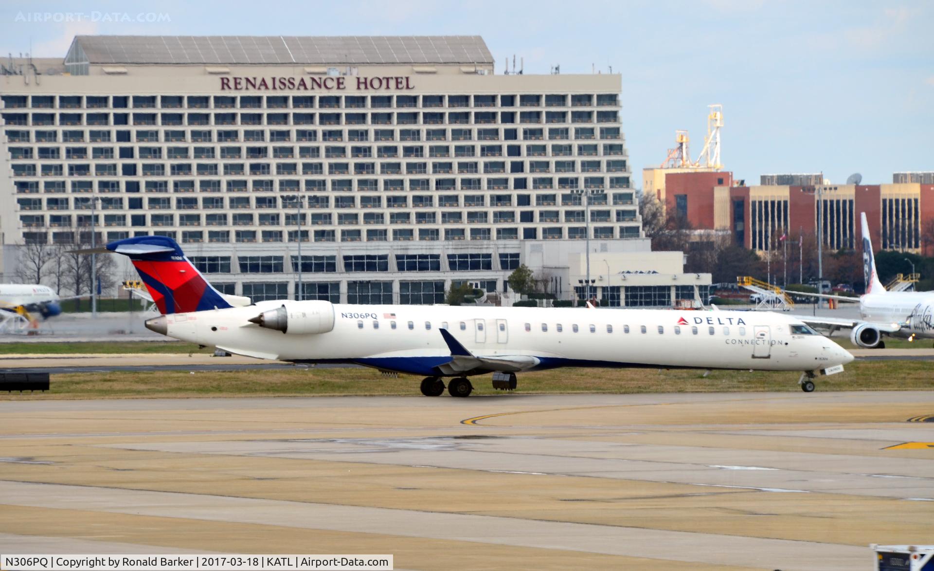 N306PQ, 2014 Bombardier CRJ-900LR (CL-600-2D24) C/N 15306, Taxi Atlanta