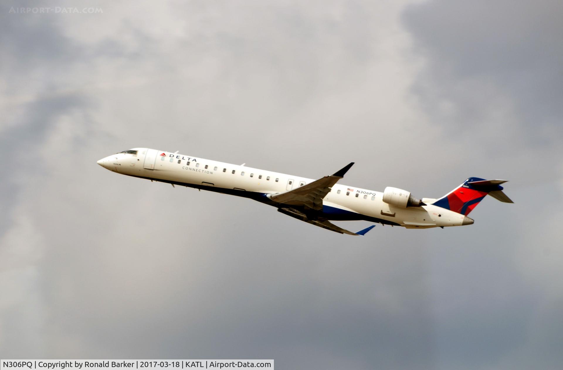 N306PQ, 2014 Bombardier CRJ-900LR (CL-600-2D24) C/N 15306, Takeoff Atlanta