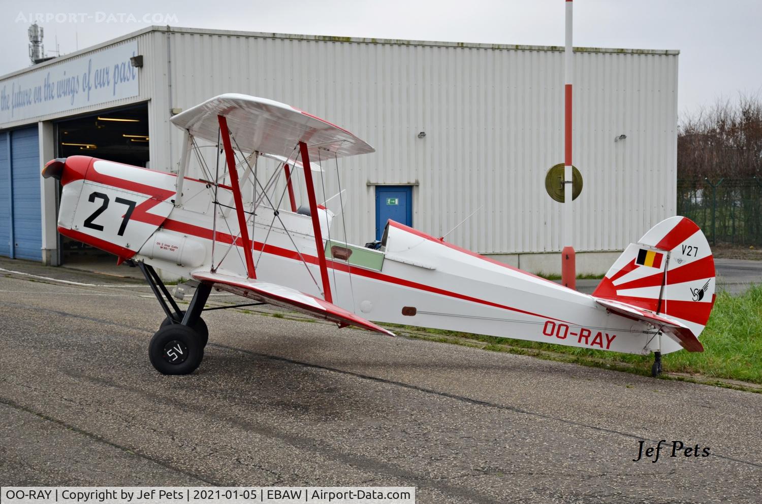 OO-RAY, 1951 Stampe-Vertongen SV-4B C/N 1169, At Antwerp Airport.