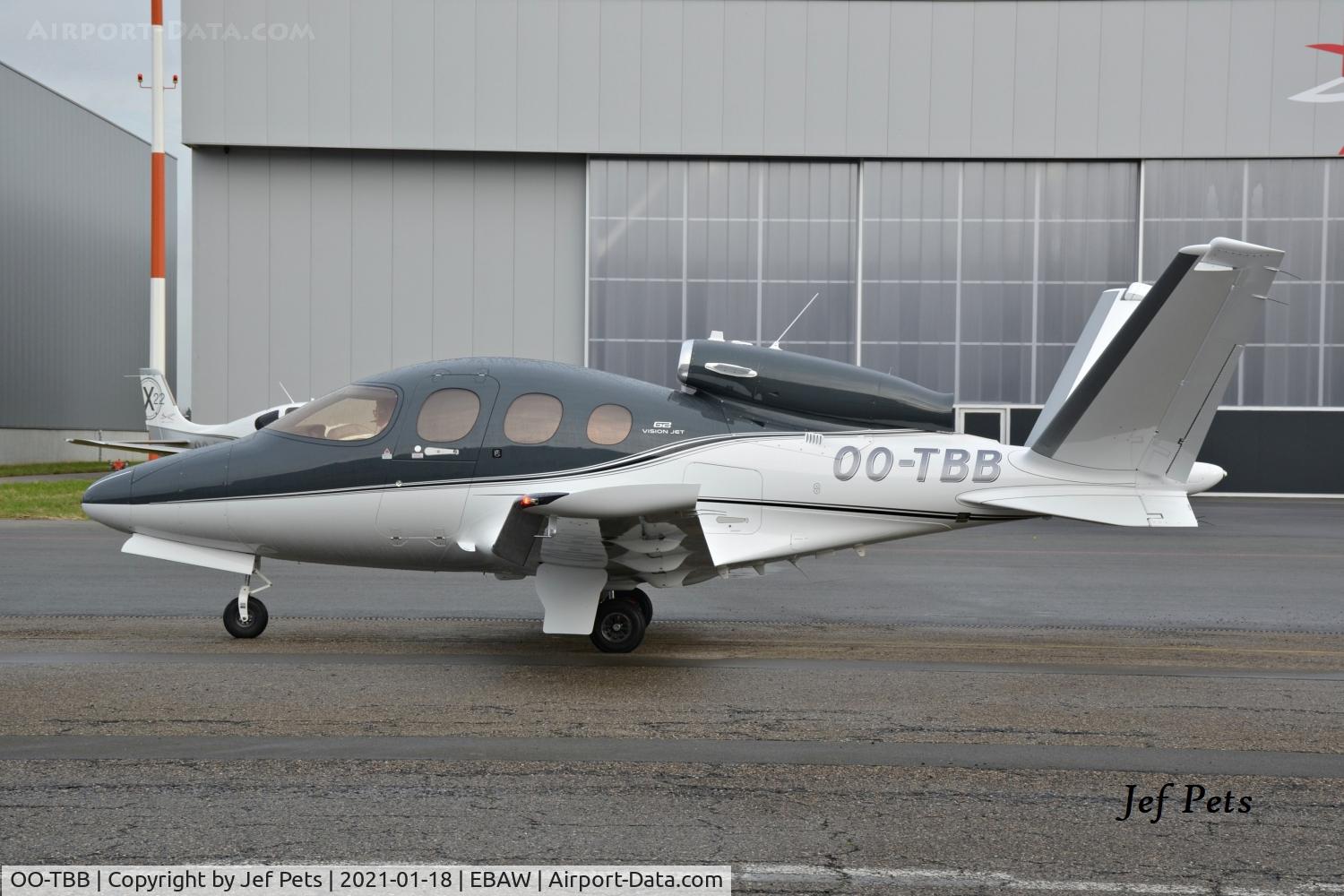 OO-TBB, 2020 Cirrus SF50 Vision G2 C/N 0244, At Antwerp Airport.
